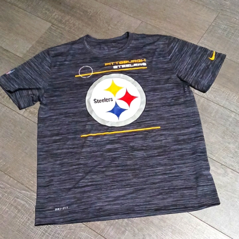 NIKE TEE STEELERS PITTSBURGH NFL Men's Large The Nike Tee DRI-FIT